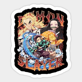 90s Throwback Demon Slayer Sticker